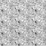Spalvinami tapetai "Crazy doodle" Spalvinami tapetai | Colorbee.lt